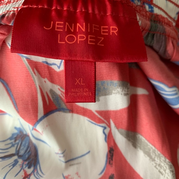 JENNIFER LOPEZ FLORAL OFF SHOULDER LONG SLEEVE TOP - Picture 11 of 12